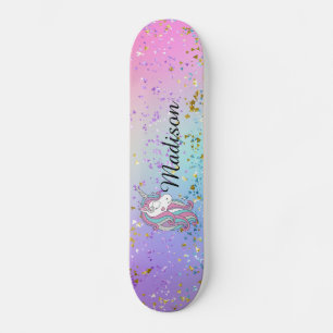 Skate Brito Unicorn - Ombre Rainbow Glitter Sparkle