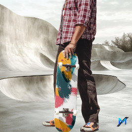 Skate Brushaft colorido - Abstrato minimalista