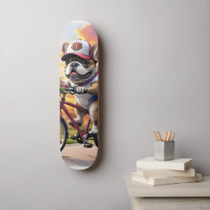 Skate Bulldogue Francês de bicicleta French Bulldog