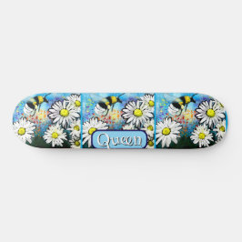 Skate Bumble Bee Whimsical em Daisies Personalizado
