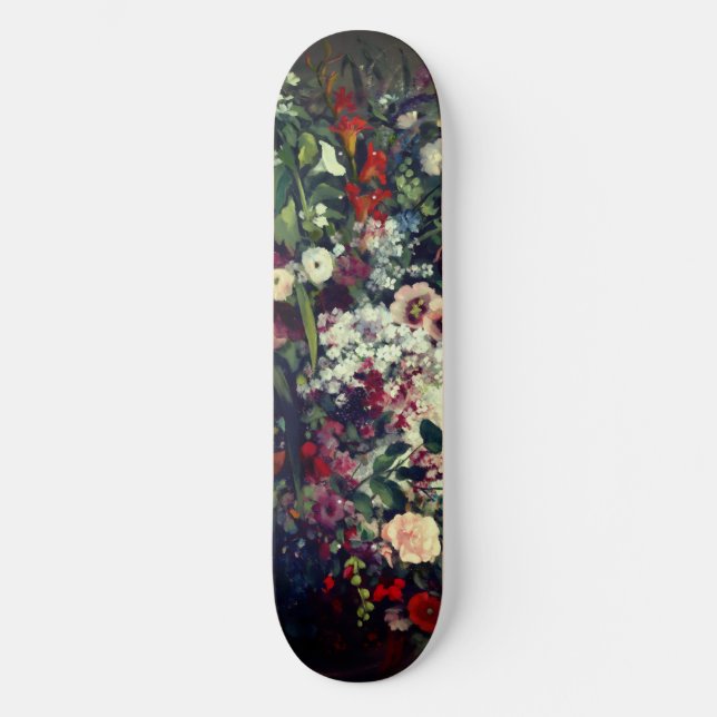 Skate Buquê bonito de Flores em um Vaso (Frente)