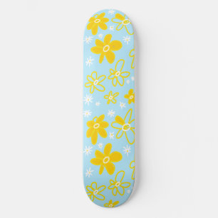 Skate Buquê de Flor, Margarida do Céu Amarelo Branco