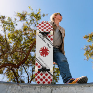 Skate Burgundy Clover Ribbon por Kenneth Yoncich