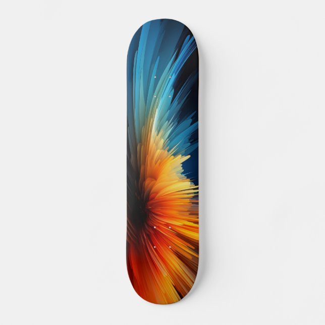 Skate Burst de cor abstrato (Frente)