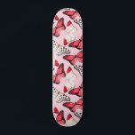 Skate Butterflies Modern Nature Girly<br><div class="desc">Borboletas Moderna Natureza Girly Pink Skateboard apresenta um padrão moderno e colorido de borboletas bonito em um fundo cor-de-rosa. Projetado pelo Evco Studio www.zazzle.com/store/evcostudio</div>