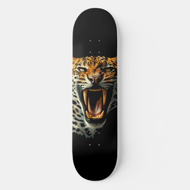 Skate Cabeça de ataque com picos-leopardo (Frente)