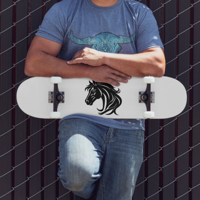 Skate Cabeça de Cavalo Preto Magnífico (Ao ar livre 3)