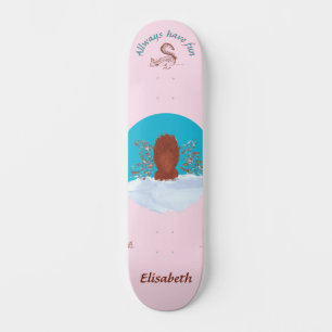Skate caça divertida esquilo cavando personalizar nome