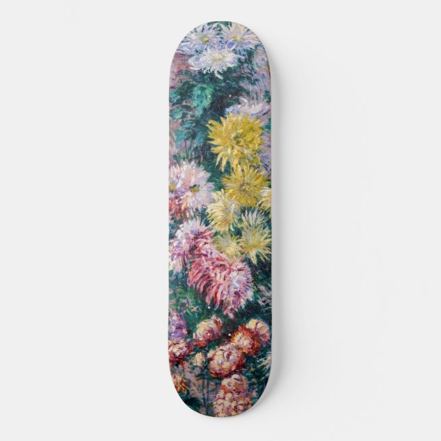 Skate Caillebotte - Crisântemos brancos e amarelos (Frente)