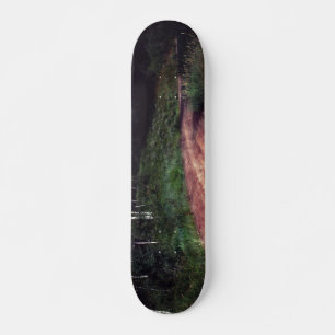 Skate Cair Uma Curva Na Estrada