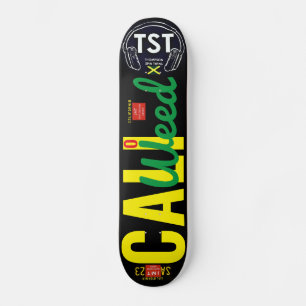 Skate CALI MARIJUANA / TST Skateboard, 7¾" Deck