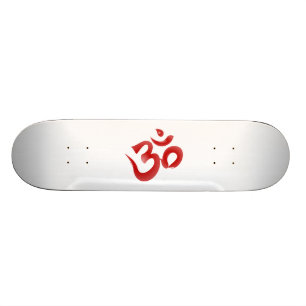 Skate Caligrafia Hindu vermelha do OM Aum Devanagari do