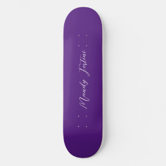 Skate Caligrafia Minimalista Real Púrpura Elegante