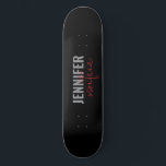 Skate Calliografia - Placa Elegante Adicionar Nome Própr<br><div class="desc">Procurando uma bela caligrafia com uma letra estética? Este design simples e atraente é para você. Este produto, especialmente concebido para o uso do casamento e do nome da família, impressiona imediatamente aqueles que o veem. A design fina e saborosa refletirá imediatamente a qualidade da sua relação e da sua...</div>