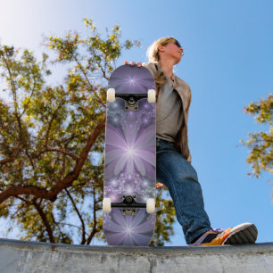 Skate Cama de Flores Arte Fractal Abstrato Moderno e Bri