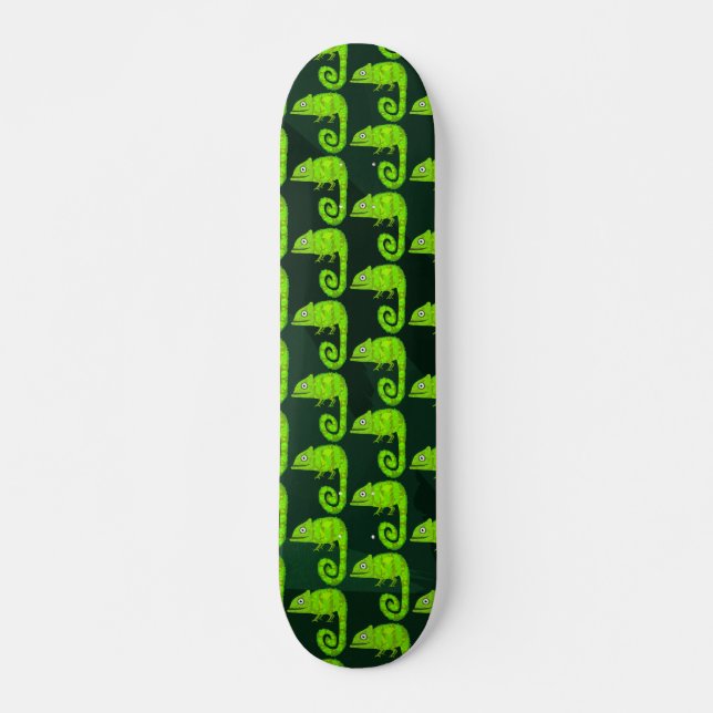 Skate Camaleão bonito verde (Frente)