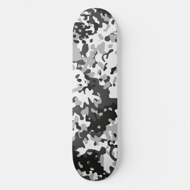 Skate Camo Branco Preto Cinza  (Frente)