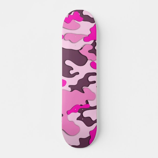 Skate Camo rosa/skate (Frente)