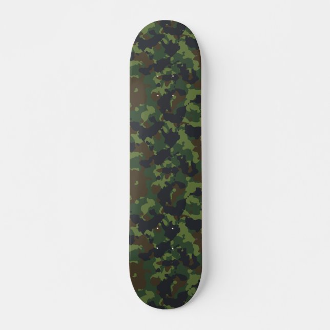 Skate Camouflage Camo Brown Green Army Woodland (Frente)