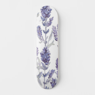 Skate Campos de Lavanda Padrão de Flor de Aquarela Rox