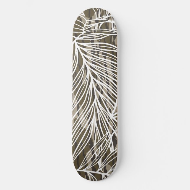 Skate Camuflagem de Fundo Botânico Seamless Bottom Lands (Frente)