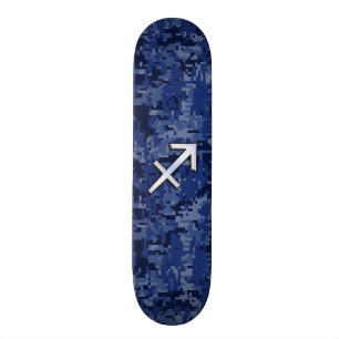 Skate Camuflagem de NavyDigital do símbolo do zodíaco 