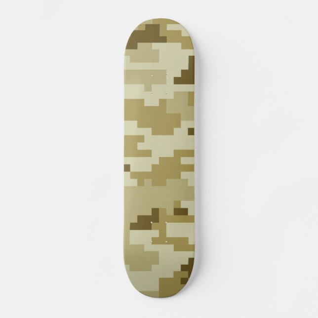Skate Camuflagem do deserto digital de 8 bits / Camuflag (Frente)