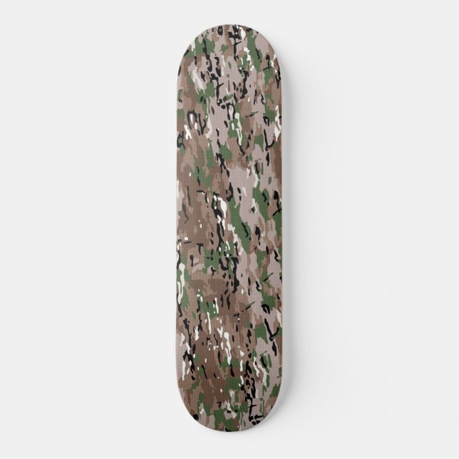 Skate Camuflagem Florestal Verde Bege (Frente)