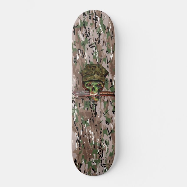 Skate Camuflagem Militar Adaga Zumbi  (Frente)