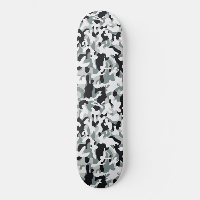 Skate Camuflagem Poeira de Neve  (Frente)