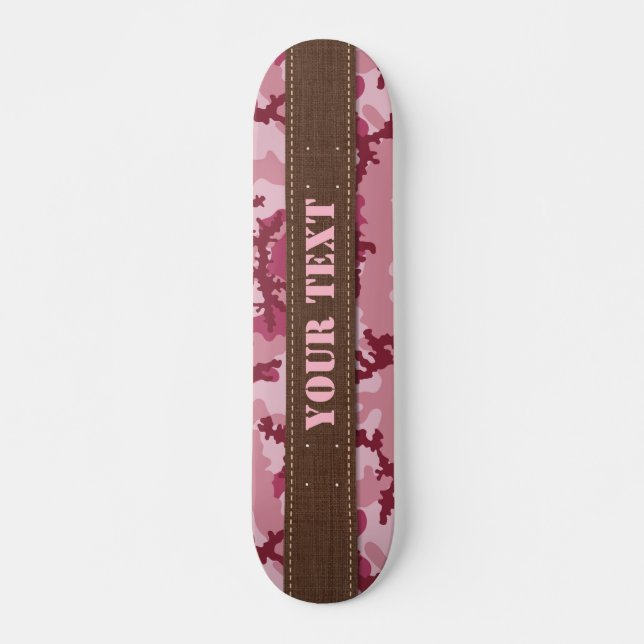 Skate Camuflagem rosa (Frente)