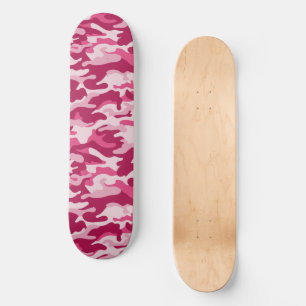 Skate Camuflagem Rosa
