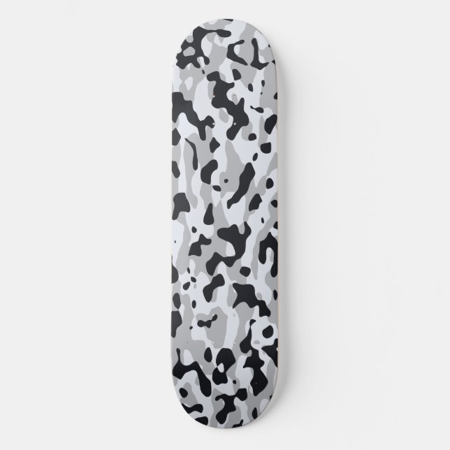 Skate Camuflagem urbana de alto contraste (Frente)