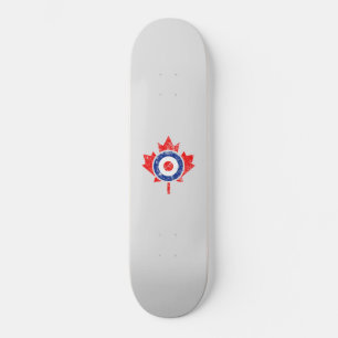 Skate Canadiano Maple Leaf Roundel Grunge Mod CANADA