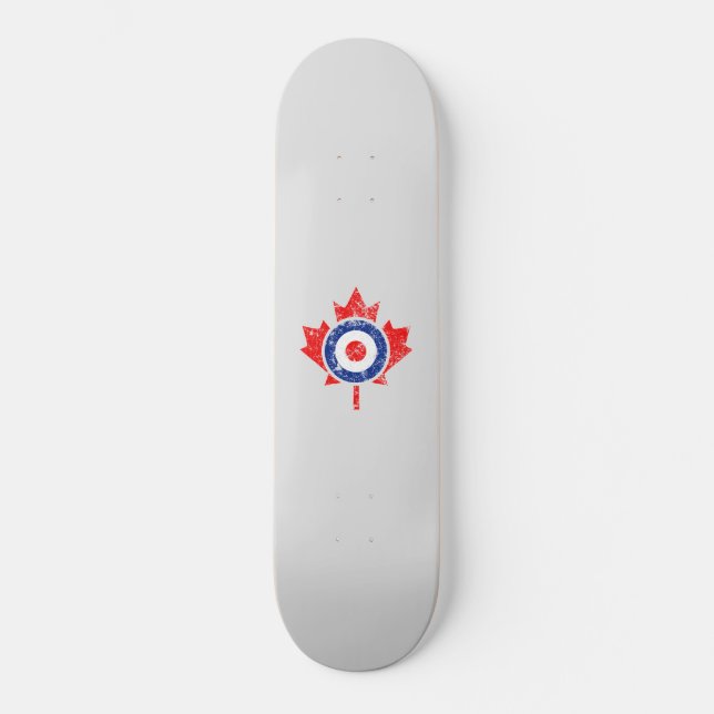 Skate Canadiano Maple Leaf Roundel Grunge Mod CANADA (Frente)