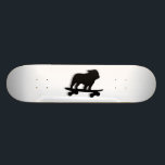 Skate Cão legal Skateboarding da silhueta inglesa do<br><div class="desc">Silhueta inglesa do buldogue do Skateboarding legal. Este cão totalmente stoked do patinador está no movimento. Um skate impressionante para seres humanos do amante do cão e caninos do patinador. Verifique para fora o mundo do Doodle de Jenn para ver se há este design de cão do divertimento em mais...</div>