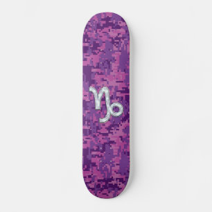 Skate Capricórnio Zodiac Símbolo Fuchsia Digital Camoufl