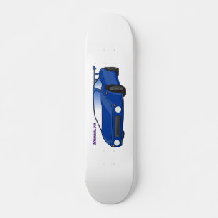 Skate Carro desportivo azul com ilustração de airfoil