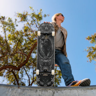 Skate Cartão Místico Black Panther Tarot - Fantasia Escu