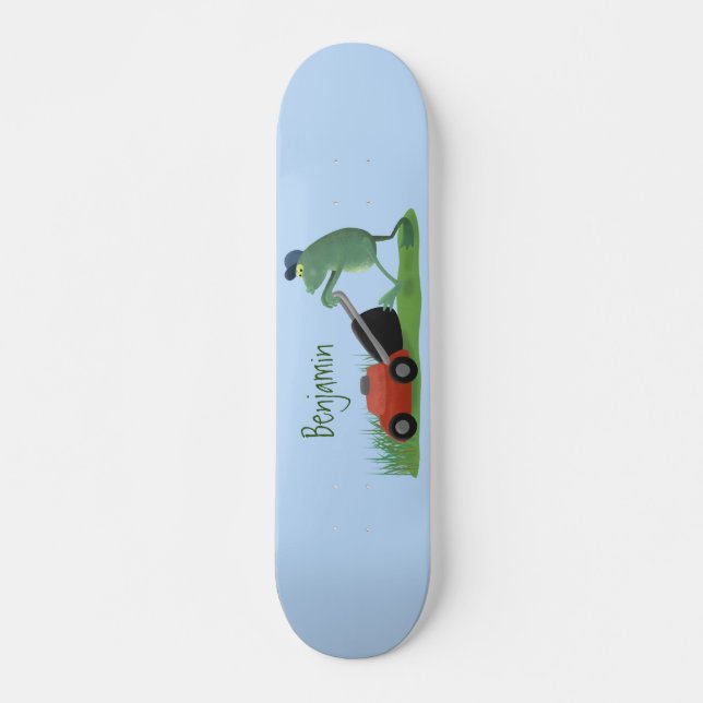 Skate Cartografia de relva verde-sapo engraçada (Frente)