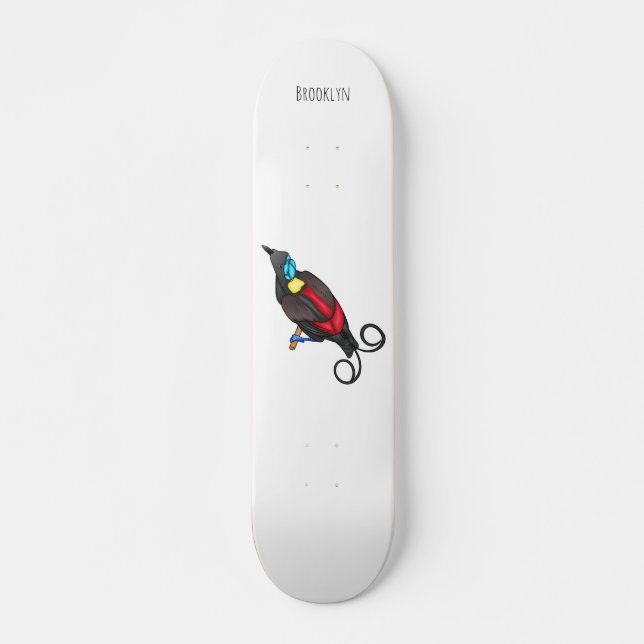 Skate Cartoon de pássaro do paraíso de Wilson (Frente)