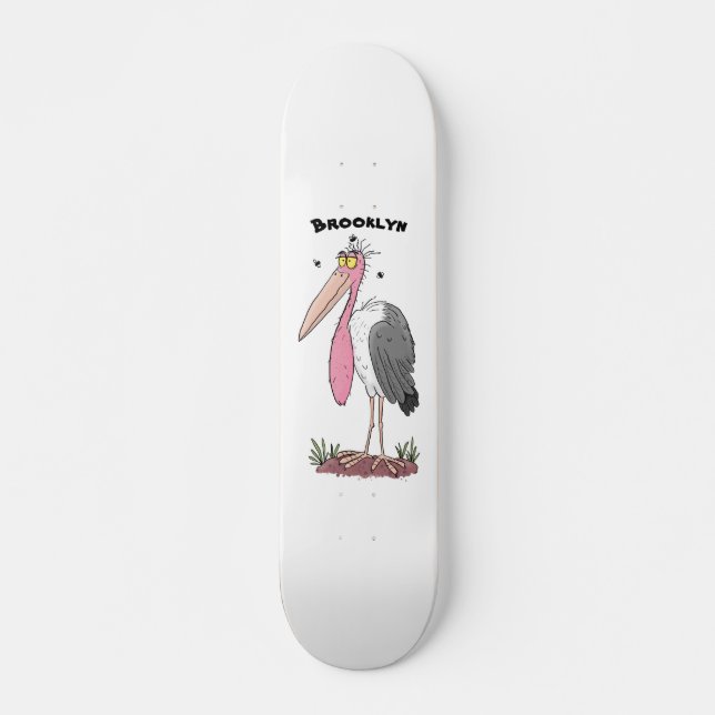 Skate Cartoon engraçado marabou (Frente)