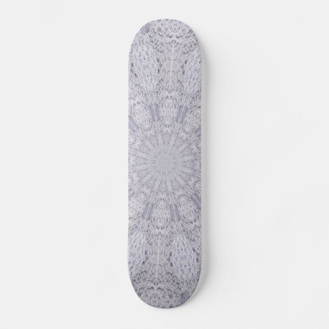 Skate Casamento Lace Branco Mandala Caleidoscópio Abstra (Frente)