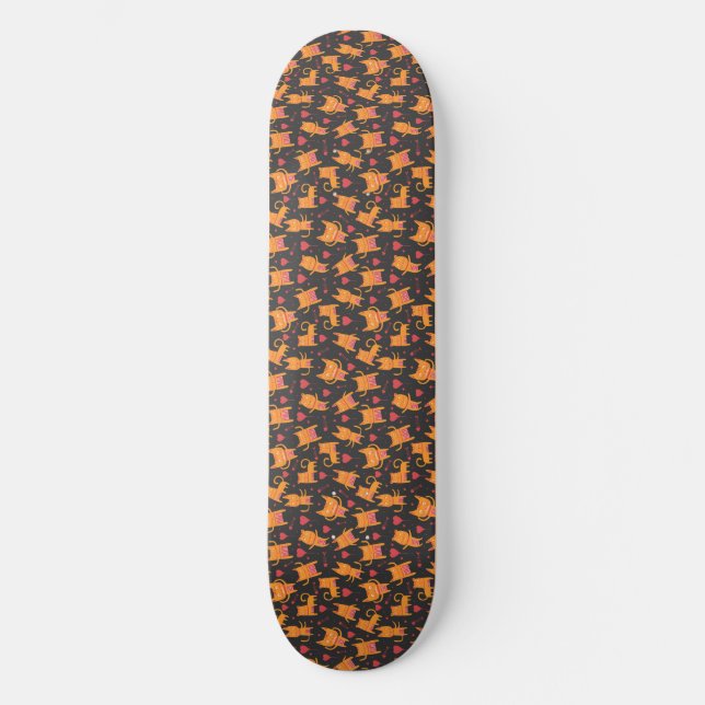 Skate Cat Art | Padrões para gatos brancos (Frente)
