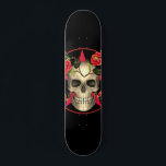 Skate Caveira<br><div class="desc">Caveira e rosa camellias. Crânios e flores são geralmente um símbolo da vida e da morte quando colocados juntos. Beleza e declínio. Tudo parte do ciclo de vida. Os símbolos do que amamos e do que tememos.</div>