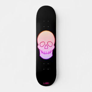 Skate Caveira - brilho neon