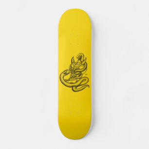 Skate Caveira - cabeças do diabo com cobra