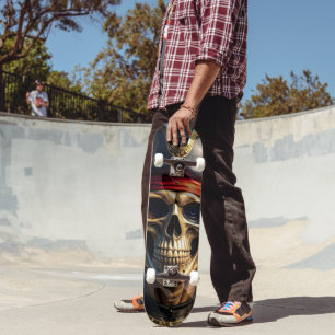 Skate Caveira de Pirata Malvado