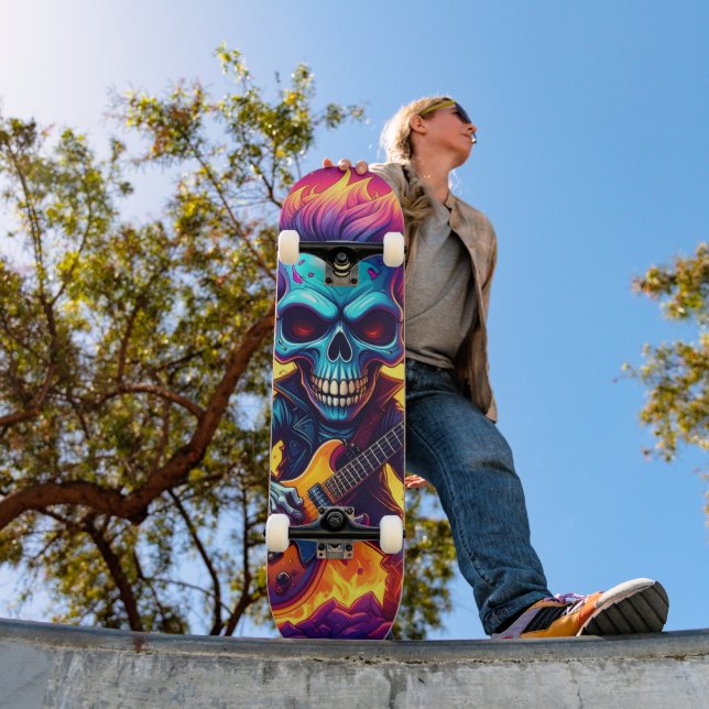 Skate Caveira do Punk Rock (Ao ar livre 1)