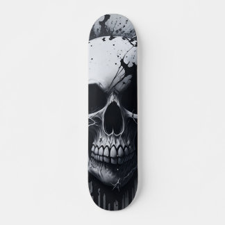 Skate Caveira Negra e Branca - Numb-Skulls Design